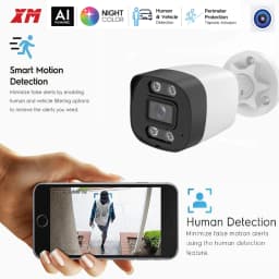 4K Poe Video Surveillance IP Camera Onvif Audio 48V POE/DC 12V 3MP/4MP/5MP/8MP AI Color Night Bullet WaterProof Security Camera