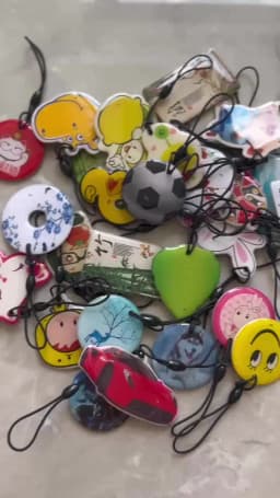 30 Different Patterns Waterproof 13.56MHZ UID RFID Rewritable IC Key Tag Keyfobs NFC Card Access Control Keychain