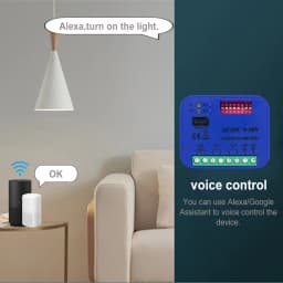 Tuya WIFI Garage RF Smart Receiver 300-900MHz 433.92 868mhz 2CH Universal Garage Door Gate Opener Controller For Alexa