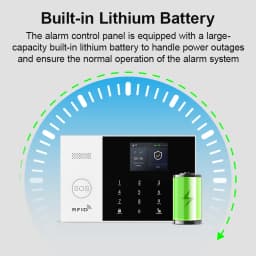 PGST WiFi 2G GSM Home Automation Alarm System Kit Alarm System Set Security Protection Door PIR Motion Sensor Works with Tuya