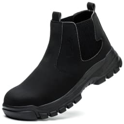 Rotating Button Work Shoes for Men Anti Puncture Work Sneakers Waterproof Work Safety Shoes Non Slip Steel Toe Tactical Boots