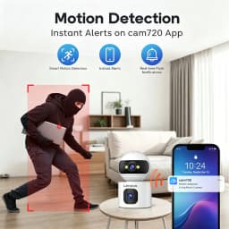 Lenovo 10MP HD Security IP Camera 5G WiFi Surveillance Camera Dual Lens 5X Zoom AI Tracking Home Indoor CCTV Camera Baby Monitor