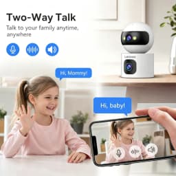 Lenovo 10MP HD Security IP Camera 5G WiFi Surveillance Camera Dual Lens 5X Zoom AI Tracking Home Indoor CCTV Camera Baby Monitor
