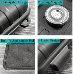 Magnetic Keychain Storage Box Under The Car Multifunctional Hidden Waterproof Key Bag Spare Key GPS Locator Magnetic Storage Box