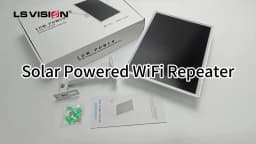 LS VISION Solar Powered WiFi Extender Signal Booster Outdoor Waterproof, Extends Coverage Up to 500ft Compatible with 2.4G WiFi