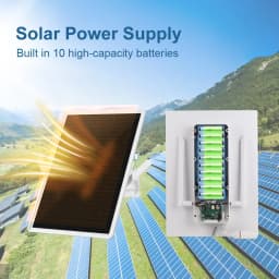 LS VISION Solar Powered WiFi Extender Signal Booster Outdoor Waterproof, Extends Coverage Up to 500ft Compatible with 2.4G WiFi