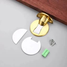 Invisible Magnetic Door Stopper Stainless Steel Punch-free Windproof Mechanical Self-locking Door Stop Door Stopper
