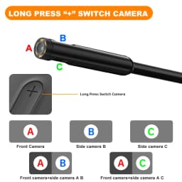 WIFI Endoscope HD1080P Single Dual Triple Lens Wireless Pipe Inspection Borescope Camera Car Checking Waterproof LEDs 2600mAh