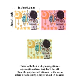 Luminous Self-Adhesive Home Switch Wall Stickers Blue Pink Green Astronaut Star Moon Glow In The Dark DIY Decal For Kids Bedroom