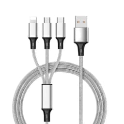 One Drag Three Data Cable for Apple Android Typec 3-in-1 Fast Charge 1.2m Nylon Braid Convenient and Fast Data Transmission