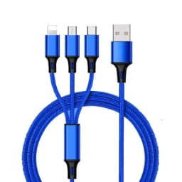 One Drag Three Data Cable for Apple Android Typec 3-in-1 Fast Charge 1.2m Nylon Braid Convenient and Fast Data Transmission