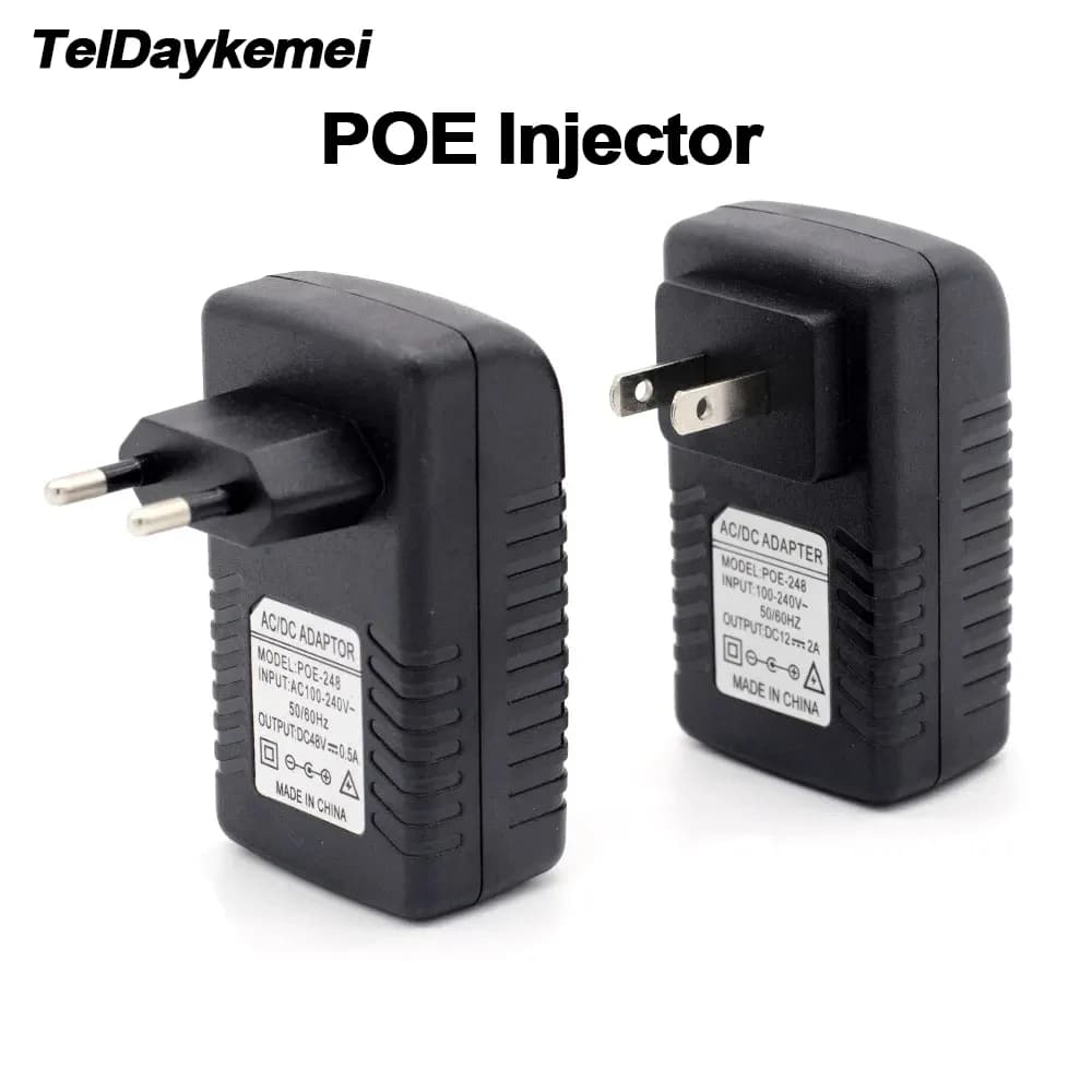 POE Injector 12V 15V 24V 48V EU US Plug For CCTV IP Camera Power Supply Ethernet Adapter Phone AP