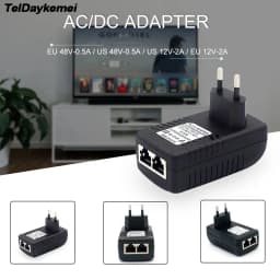 POE Injector 12V 15V 24V 48V EU US Plug For CCTV IP Camera Power Supply Ethernet Adapter Phone AP