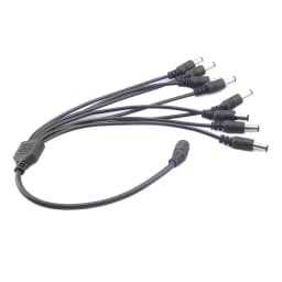 2.1*5.5mm 1 Female to 2 3 4 5 8 Male DC Power Splitter Plug Cable for CCTV Security Camera Accessories Power Supply Adapter 12V