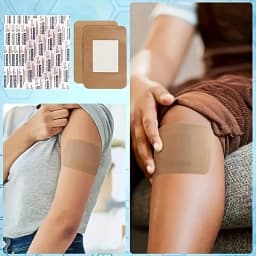 50pcs Large Bandages 3 x 4 Inch Wound Care Elastic Bandages Latex-Free Fabric Bandages for Wound Care and Protection Large Banda
