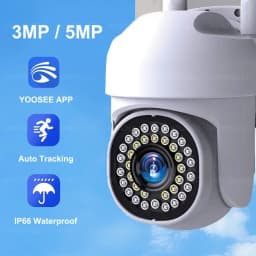 Yoosee PTZ IP Camera 3MP 5MP CCTV Outdoor Waterproof Color Night Vision Auto Tracking Two Way Audio Wifi Security Camera