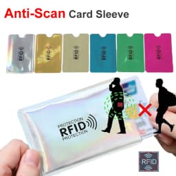 10pcs Anti-Scan Card Sleeve Anti-theft Anti-magnetic Anti RFID/NFC scanning Aluminium Foil Safty Bank Card ID Card Card Holder