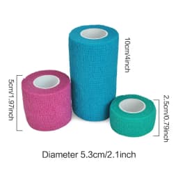 1Roll 2.5/5/10cm*4.5m Gauze Medical Bandage Self-adhesive Breathable Elastic Bandages for Sports Fixing Finger Wrist Leg