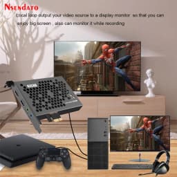 Ezcap 324B PCIe HDMI Video Game Board Capture Card Switch Loop 4K 30fps HDMI Video Capture TV Tuner Recording for Laptop PC