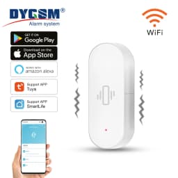 Tuya Smart Home WiFi Vibration Sensor Detection Smart Life APP Notification Real-Time Motion Shock Alarm History Record Security