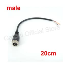 M12 Aviation Signal Cable Male Female Plug 4 Pin Wire for CCTV Car Camera DVR Video Monitor Subwoofer