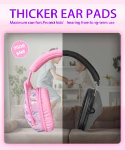 ZOHAN Kids Ear Protection Earmuffs Safety Hearing Ear Muffs Unicorn Noise Reduction Headphones Children Protective Ear Cover