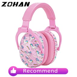 ZOHAN Kids Ear Protection Earmuffs Safety Hearing Ear Muffs Unicorn Noise Reduction Headphones Children Protective Ear Cover