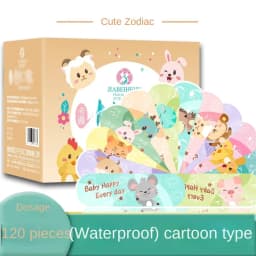 120pcs Cartoon Waterproof Wound Bandages for Kids First Aid Children's Plaster Wraps Non-Toxic Fun Designs for Safe Healing