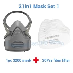 41in1 3700 Type Industrial Painting Spraying Respirator Safety Work Filter Dust Proof Full Face Gas Mask Formaldehyde Protection