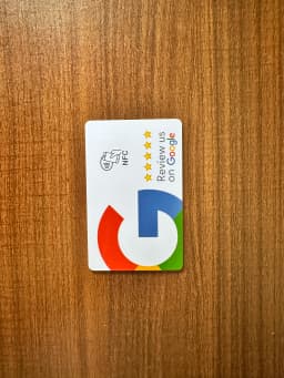 NFC Review us on Google Reviews NFC Tap Cards NT/AG215 504bytes 13.56MHz Social Media Google Reviews Cards NFC Business Card