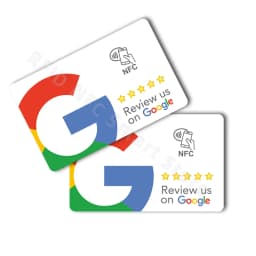 NFC Review us on Google Reviews NFC Tap Cards NT/AG215 504bytes 13.56MHz Social Media Google Reviews Cards NFC Business Card