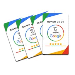 NFC Review us on Google Reviews NFC Tap Cards NT/AG215 504bytes 13.56MHz Social Media Google Reviews Cards NFC Business Card