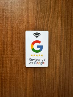 NFC Review us on Google Reviews NFC Tap Cards NT/AG215 504bytes 13.56MHz Social Media Google Reviews Cards NFC Business Card