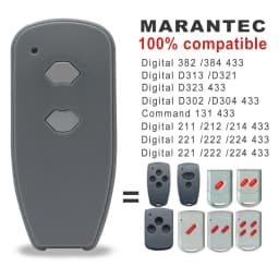 433 mhz Marantec Garage Door Remote Control Clone MARANTEC Digital 382 384 D302 D304 D313 D321 211 212 214 Door Opener Command