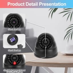 1PC Fake Camera LED Light Simulation Camera Dome Camera Realistic Dummy Fake Security Monitor Camera Surveillance Security
