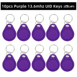 10PCS 13.56Mhz RFID UID Token Copy Keykobs Changeable Attendance Management CUID Clone Keychain Tag For Mif 1k S50 Writable