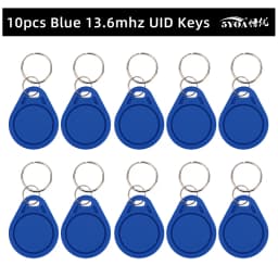 10PCS 13.56Mhz RFID UID Token Copy Keykobs Changeable Attendance Management CUID Clone Keychain Tag For Mif 1k S50 Writable