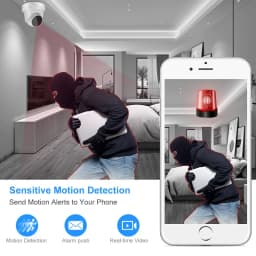 3MP V380 Pro App WiFi IP Camera 10x Zoom Smart Home Security Night Vision Indoor Wireless Celling Mount CCTV Dome Camera