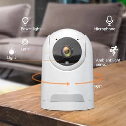 HONTUSEC 3MP ICSEE PTZ Camera Human Detect Auto Tracking Surveillance Cameras Two Way Audio ICSEE Camera Support Alexa Google