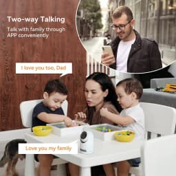 HONTUSEC 3MP ICSEE PTZ Camera Human Detect Auto Tracking Surveillance Cameras Two Way Audio ICSEE Camera Support Alexa Google