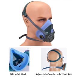Model Y 40mm Universal Breathing Tube Connectable Gas Mask Airway Gas Mask Airway Rubber Trigeminal Tube For 6200/7502/6800