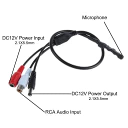 Uvusee Mini Microphone High Sensitive Pickup Audio Mic Microphone for Cctv Security Camera DVR System