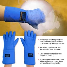38cm Long Cryogenic Gloves Waterproof Low Temperature Resistant Liquid Nitrogen Liquid Nitrogen Gloves Protective Gloves