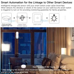 ZigBee Smart Vibration Sensor Tilt Detector Monitor App Control Security Protection Zigbee Sensor Motion ShockAlarm Support Z2M