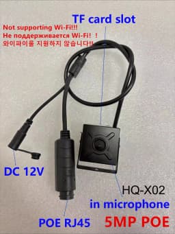 5MP 2MP HD Video Surviallance P2P Pin-Hole POE Mini Wireless Wifi Ip Camera RTSP with Micro Sd Card Slot IP Cam WIFI Audio