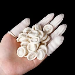 20/100pcs Disposable Anti Static Rubber Latex Finger Cots Eyebrow Extension Gloves Practical Off Tool Accessories