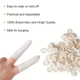 20/100pcs Disposable Anti Static Rubber Latex Finger Cots Eyebrow Extension Gloves Practical Off Tool Accessories