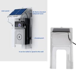 Transparent Plastic Doorbell Rain Cover Doorbell Rain Cover Transparent Plastic ABS Weatherproof Solar Powered Door Cover