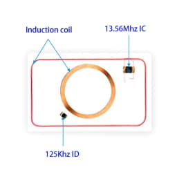 10Ps Dual Frequency 13.56Mhz 1K UID CUID+125Khz T5577 ID Card Rewritable Replicable Composite Tags for Copy Clone Backup Copier