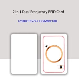 10Ps Dual Frequency 13.56Mhz 1K UID CUID+125Khz T5577 ID Card Rewritable Replicable Composite Tags for Copy Clone Backup Copier